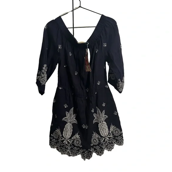 FARM Rio Navy Off-Shoulder Jumpsuit - Picture 4 of 14